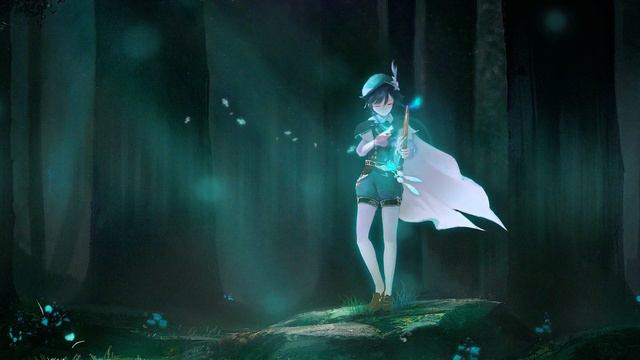 ANIMATION GENSHIN VENTI PLAYING THE HARP смотреть онлайн
