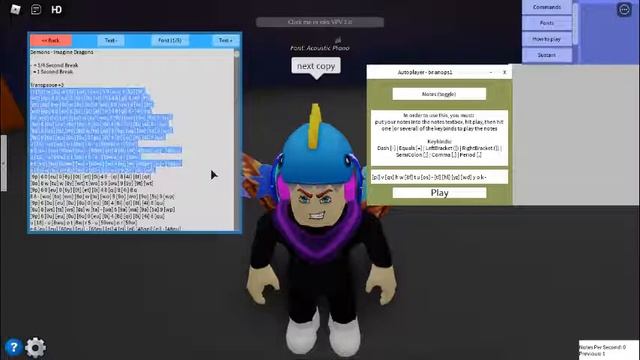 How to Copy and Paste a Songs in Virtual Piano Roblox смотреть онлайн