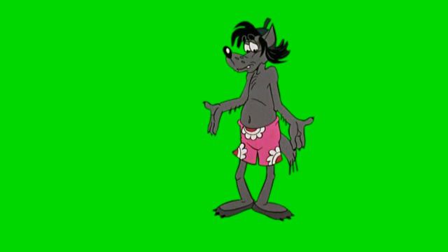 Футаж Волк танцует хромакей смотреть онлайн