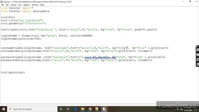 Python Gui Tkinter Login From смотреть онлайн