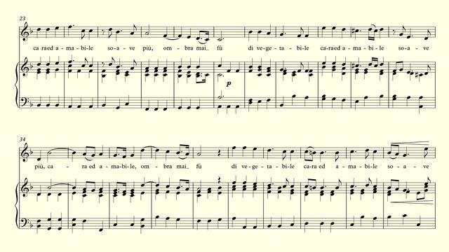Ombra mai fù - Handel - accompaniment in F Major смотреть онлайн