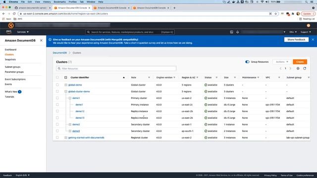 A Technical Introduction to Amazon DocumentDB Global Clusters and Cross Region Replication смотреть онлайн