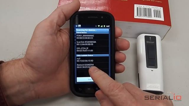 Durable water resistant Bluetooth barcode scanner for Android tablets and phones смотреть онлайн