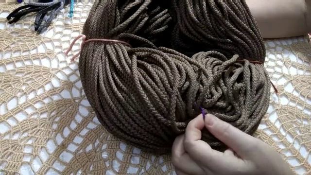 #Вязаниековров# Ковер из полиэфирного шнура 