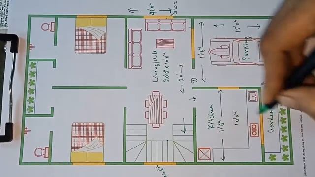 24 x 42 ghar ka naksha || 5 BHK HOUSE PLAN || Ranjan Architect || смотреть онлайн