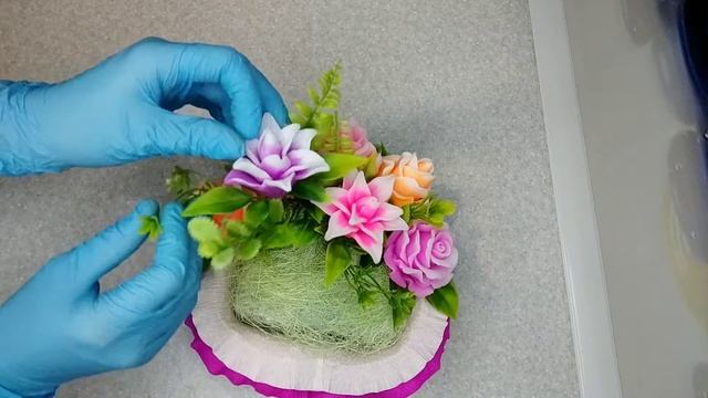 ?Букет из роз и лилий?/ СБОРКА БУКЕТА/Мастер класс/ Мыловарение смотреть онлайн