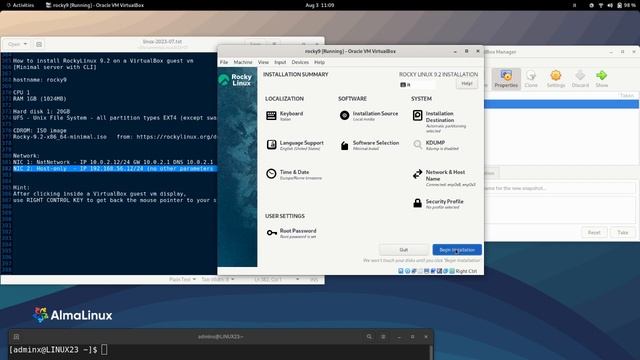 linux202307 012 vbox install rocky linux 9.2 guest vm смотреть онлайн