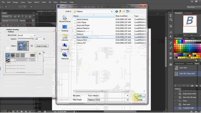 Adobe Photoshop - Load and Use Patterns. смотреть онлайн