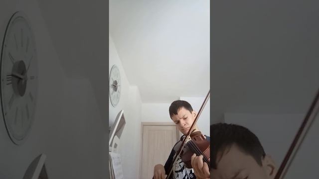 Святослав играет на скрипке рыбалка