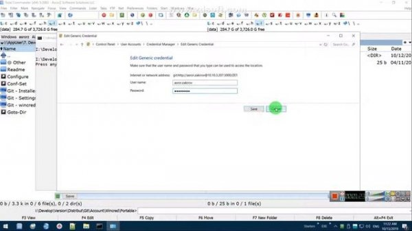 Backup & Restore GIT Credentials with Windows Credential Manager. Gitconfig Username field review