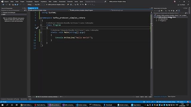 Kafka e Zookeeper no Docker - Produtor e Consumidor C# .Net Core смотреть онлайн