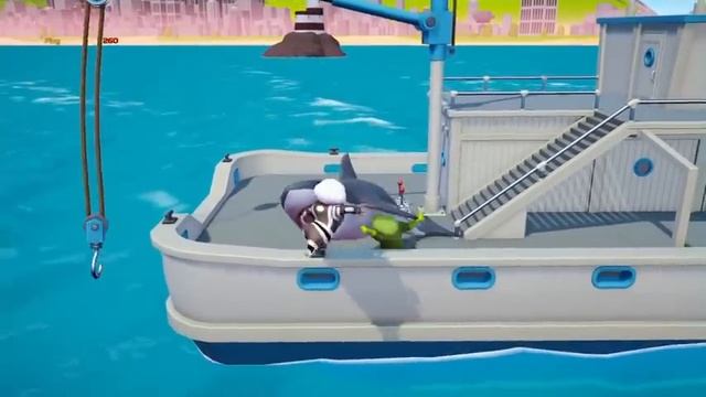 NEW GANG BEASTS UPDATE 1.18 NEW TRAWLER MAP (Sharks & Boat) смотреть онлайн