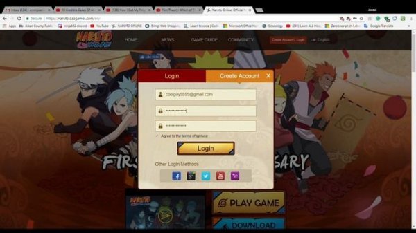 Naruto Online: How to make an account and join servers(mine too)