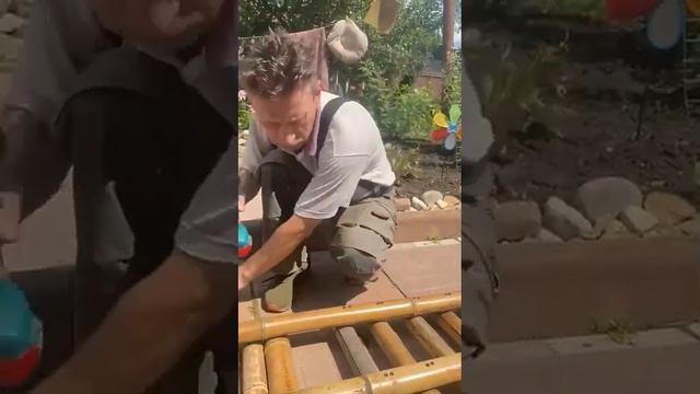 Сборка ограды из бамбука/ часть 1-я смотреть онлайн