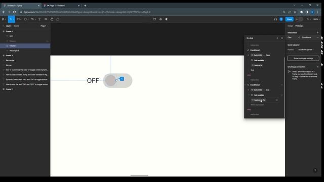 Toggle Switch using figma variables and conditions | To use Boolean, color, and string variables смотреть онлайн