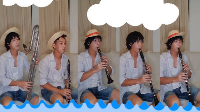 ONE PIECE 海賊王 "Pirate of Gold" for Clarinet Quintet смотреть онлайн