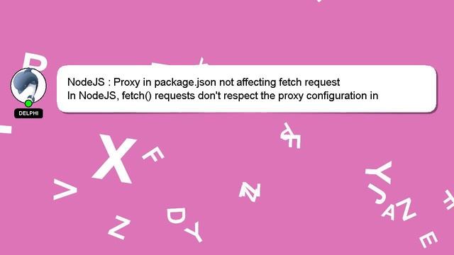 NodeJS : Proxy in package.json not affecting fetch request смотреть онлайн