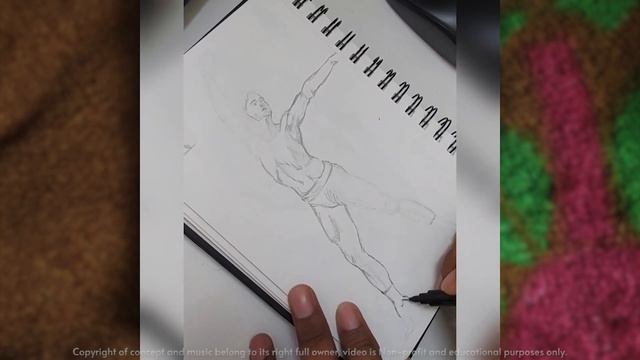 Figure drawing practice on sketchbook | Men Athlete | Thumbnail to final sketch art 009 смотреть онлайн