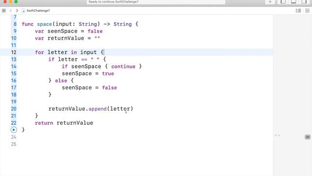 Swift 5.3 / Задача № 7 / Сокращение количества пробелов до одного смотреть онлайн