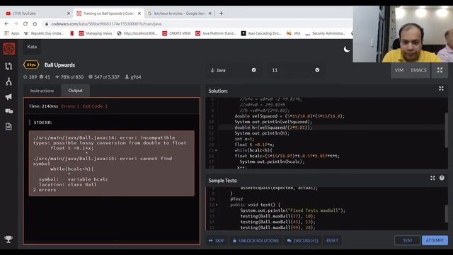 Solving a 6 Kyu level Codewars' Physics based problem statement using Java. смотреть онлайн