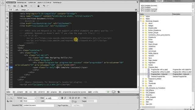How to add Progress Bar in Bootstrap смотреть онлайн
