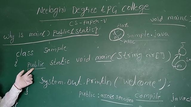 CS V Sem Java L6 Why is main public, static? смотреть онлайн