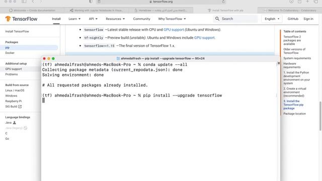 Install TensorFlow , Keras & Python in VSCode on Mac بالعربي смотреть онлайн