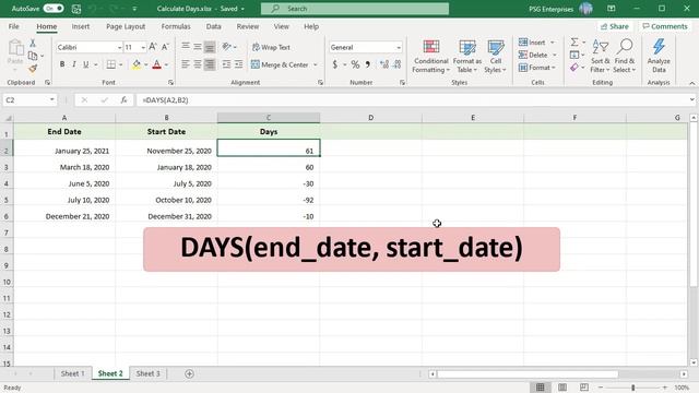 Different ways to Calculate number of days between Two Dates in Excel - Office 365 смотреть онлайн