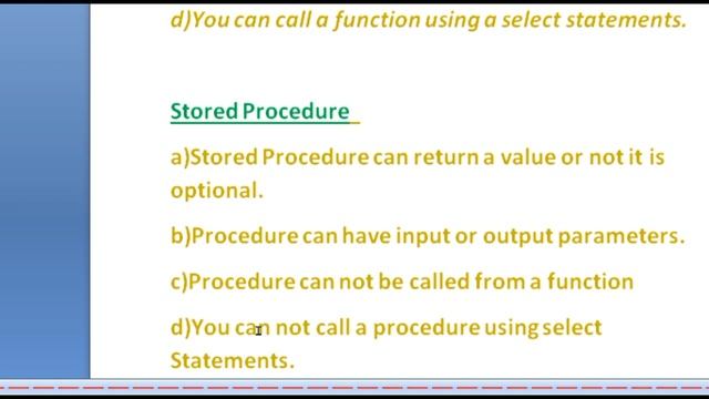 Differences Between Stored Procedure & Function[SQL][HINDI] Tutorial-17 смотреть онлайн