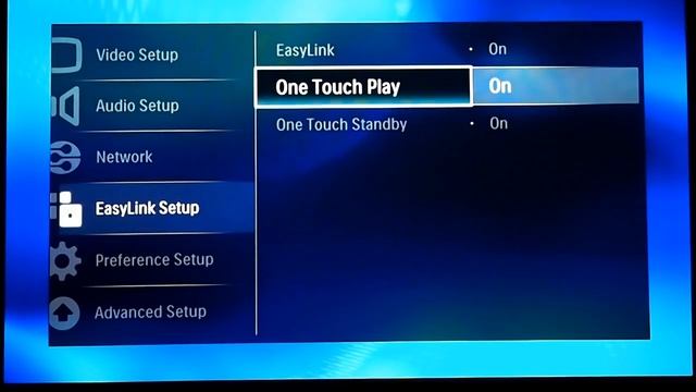 Philips BDP3100 Menu System