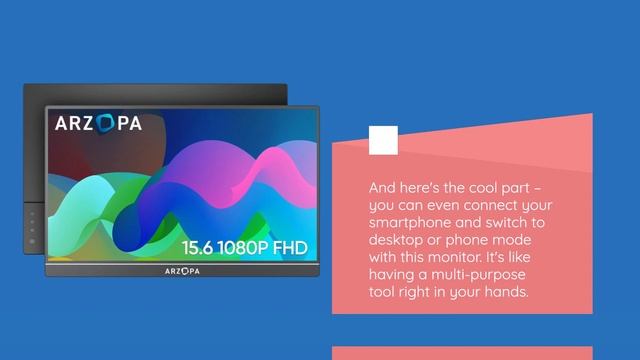 ARZOPA Portable Monitor 15.6'' FHD: Portable Productivity | Review смотреть онлайн