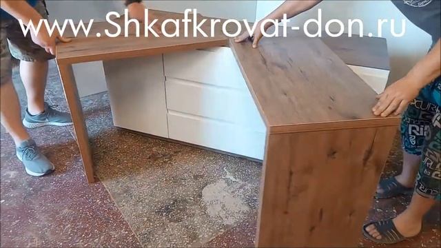 Стол трансформер, комод с поворотной столешницей смотреть онлайн