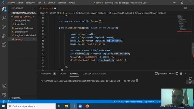 Escritura y lectura de XML HTML y NodeJS смотреть онлайн