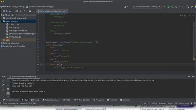 [Vietnamese] Python4QAEngineer || Lesson 07 | Structural Pattern Matching Switch case in Python смотреть онлайн