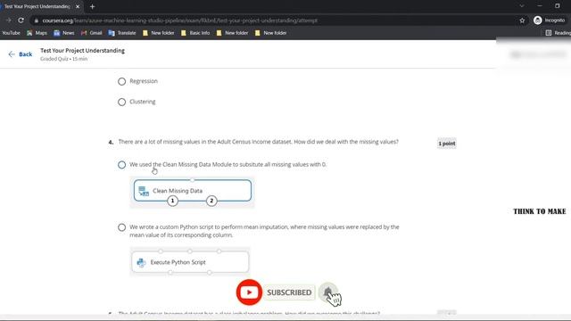 Machine Learning Pipelines with Azure ML Studio, Coursera Quiz With Answers. смотреть онлайн
