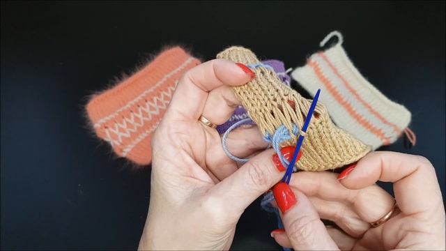 Интересный узор спицами с вышивкой смотреть онлайн