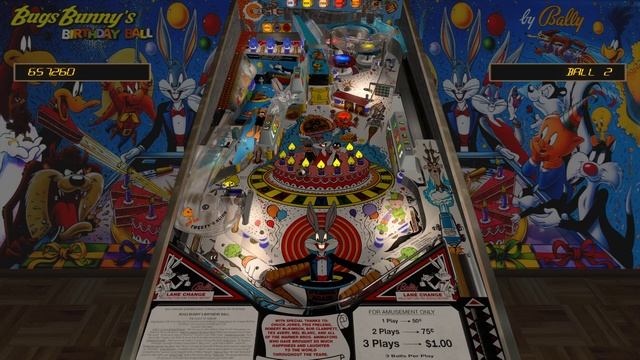 Bugs Bunny's Birthday Ball (v2.3b) Pinball VPX смотреть онлайн