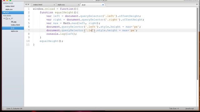 Учим JavaScript Урок 37 Делаем колонки равной высоты смотреть онлайн
