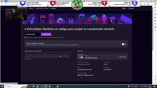 ✅ ROBLOX - FREE CODE CODIGO GRATIS ‼ Amazon Prime Gaming смотреть онлайн