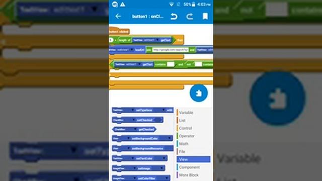 Check if the data entered is search item or URL | Sketchware смотреть онлайн