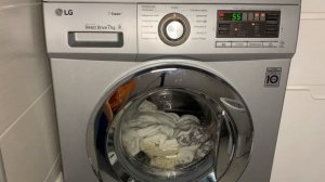 Стирка махровых полотенец На LG Хлопок 95 400 об мин предв стирка полный цикл