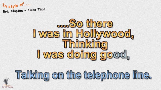 Eric Clapton - Tulsa Time - Instrumental and Karaoke смотреть онлайн