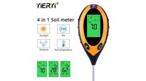 Цифровой измеритель yieryi 4-в-1, измеритель влажности почвы, РН, температуры, солнечного