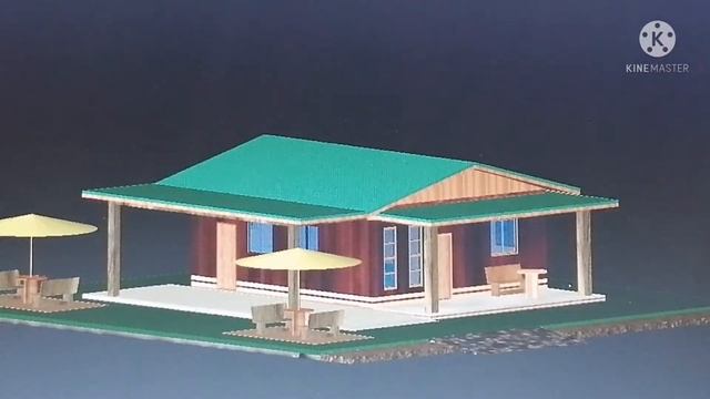 Autocad 3D simple wooden house design. 2-bedroom. 56sq.m.(my Channel /alex allavado). смотреть онлайн