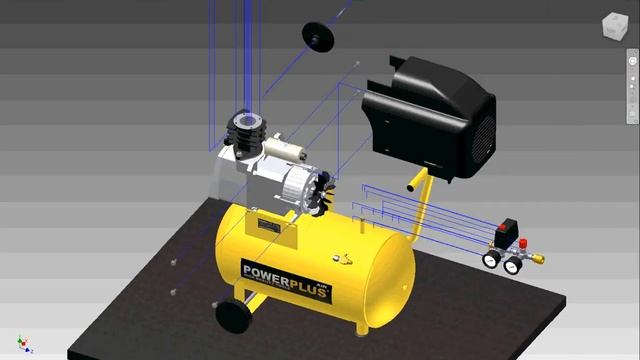 Air Compressor Autodesk Inventor 2012 смотреть онлайн