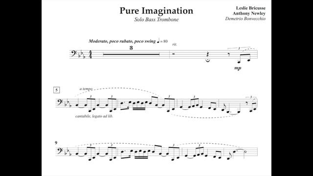 BRICUSSE - PURE IMAGINATION FOR SOLO BASS TROMBONE AND CHOIR - Trombone Choir Overdub смотреть онлайн