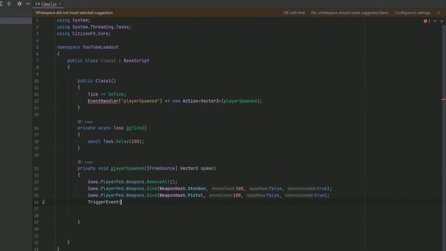 Loadout Script - FiveM C# Coding #1 смотреть онлайн