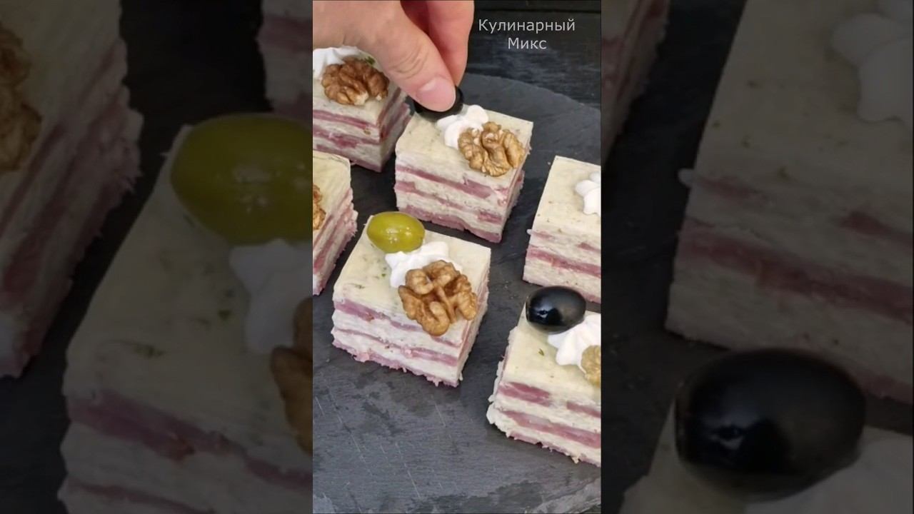 Вместо бутербродов! Как вам идея?) Удивите друзей этой обалденной закуской из ветчины! смотреть онлайн