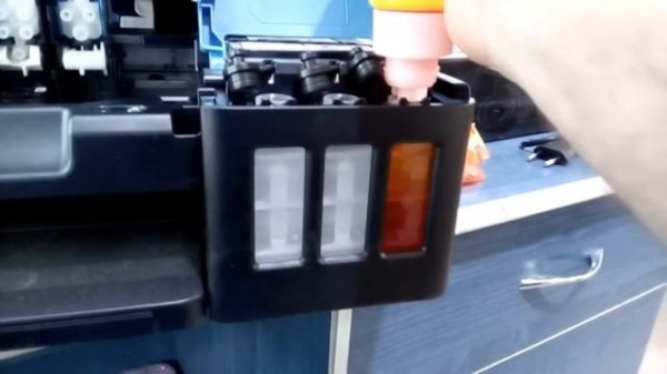 Заправка принтера CANON + установка картриджей.