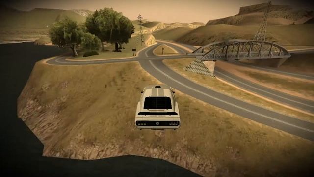 Прыжок на другой беоег удачна . На Ford Mustang 1970 смотреть онлайн